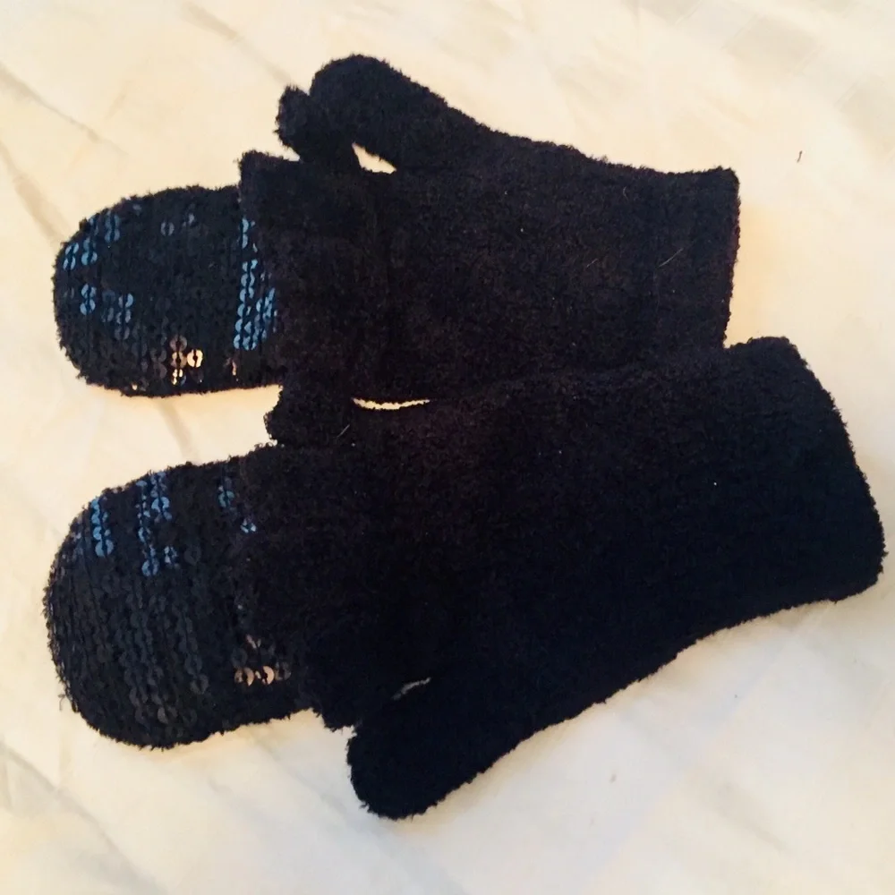 🖤NWT 3 Pair Justice Pink & Black Gloves/Mittens🖤